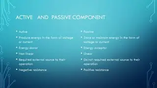 active and passive component