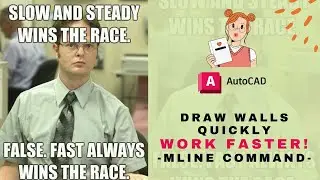 AutoCAD - DRAW WALLS QUICKLY | MLINE COMMAND