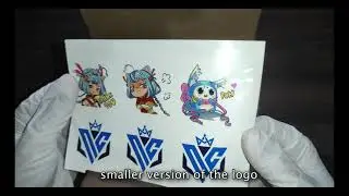 Unboxing Nivea Charlotte's custom made stickers and some genshin impact related stuff