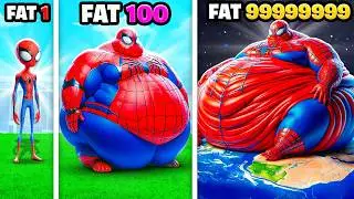 Skinny To FATTEST SPIDERMAN In GTA 5!