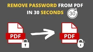 How To Remove Password From PDF File : Unlock PDF Files