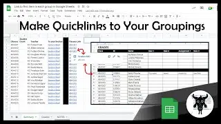 Create links to the first item of each group in Google Sheets