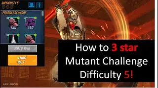 How to 3 star Original Mutagen Mutant Challenge Difficulty 5 - Marvel Strike Force