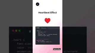 Heart beat effect css code #css #coding #shorts #ytshorts #shortsfeed