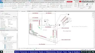 Revit Tutorial // Annotate Tools // Dimension, Detail, Text, Tag & Symbol