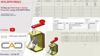 How to create Multi-Line Custom properties using SOLIDWORKS | Adding Multiple Vendors and Vendor PN