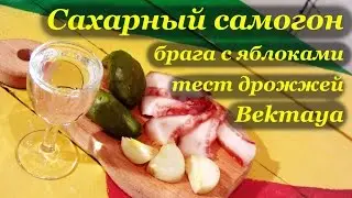 Домашний самогон. Брага с яблоками. Тест дрожжей Bekmaya