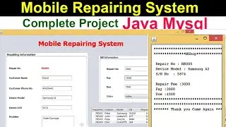 Mobile Repairing Management System using Java Mysql