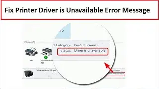 How To Fix Driver Is Unavailable Error
