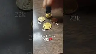 🧲 24k vs 22k Gold Coins - Magnet Test
