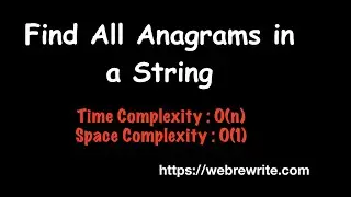 Find All Anagrams in a String Java | Find All Anagrams in a String LeetCode Java | Sliding Window