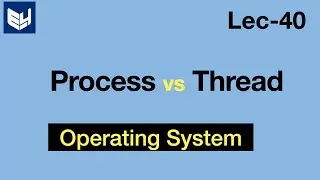 What is a thread | Process vs Thread | OS | Lec-40 | Bhanu Priya
