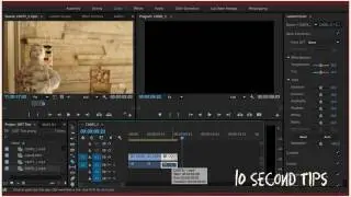 10 Second Tips: Razor Tool (Cut Clips on Timeline) in Premiere Pro CC