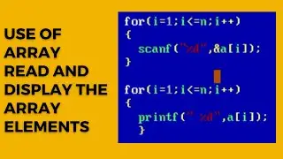 Read and Display the array elements 