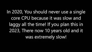 Single Core CPU in 2020?