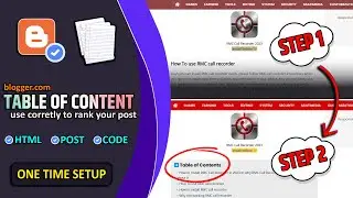 How to Add Table of Content in Blogger Website Post | Make Table of Content | HTML Code (Script)