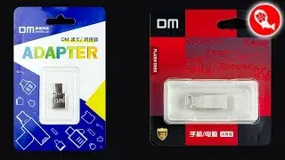 Металлическая флешка USB2.0 DM PD115 на 32GB + Type-C адаптер из Китая | Тест скорости