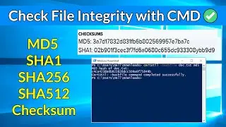How to quickly verify MD5, SHA1 and SHA2 (256, 384, 512) Checksum in Windows using Command Prompt