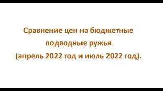 Обзор и сравнение цен на бюджетные подводные ружья(апрель 2022-июль 2022).