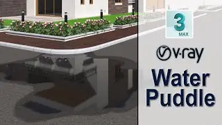 3ds max + Vray | Water puddle on road using v-ray 5 in 3ds max