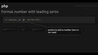 Format number with leading zeros