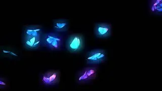 Glowing Butterflys black screen effect video, No copyright - free video, NP Creative