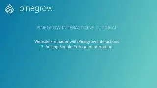 3. Simple Loading Screen - Loading Screen Pinegrow Interactions Tutorial