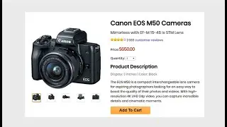 RESPONSIVE PRODUCT CARD UI / UX DESIGN || E-COMMERCE CANON PRODUCT CARD ||  HTML & CSS