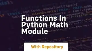 functions in python math module