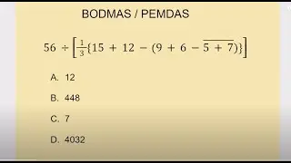 BODMAS Rule / PEMDAS rule /Order of Operations / Competitive Exam / Bank Exam/ Simplify Using BODMAS