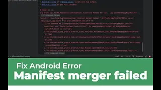 Fix Android Error Manifest merger failed