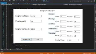 ✅Employee Salary Calculator C# Code | window form project