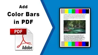 How to add color bars in a pdf file using Adobe Acrobat Pro DC