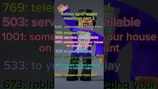 Roblox error code meanings Part 2 