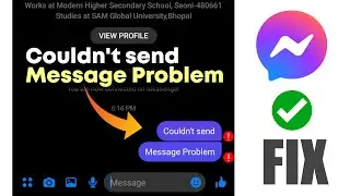 HOW TO FIX Couldn't send message in Messenger | Message not sending problem on Facebook Messenger