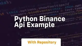 python binance api example