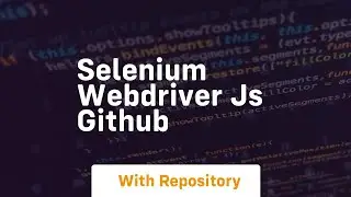 selenium webdriver js github