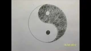 drawing yin yang in 1 minute step by step