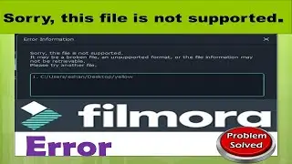 Error  Sorry, This file is not supported in Filmora.