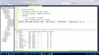 F2017 Database Essentials - Week 3 - Action Queries: INSERT