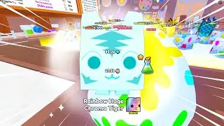 i Hatched a Rainbow HUGE Red Chroma Tiger in Pet Simulator 99!