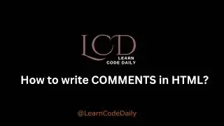 HTML Comments | Learn How to Write Comments in HTML ? | #tutorial #video #htmltutorial #viralvideo