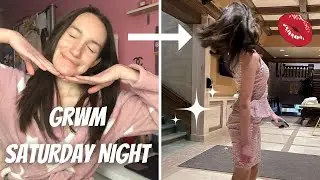 GRWM for a saturday night out!!✨ + 90's blowout hairstyle tutorial