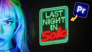 Animate a NEON TITLE in Premiere Pro (Last Night in Soho)