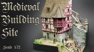 Medieval Building Site Diorama | Scale 1:72 | Scratch built