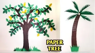 Wall decoration Paper Tree || How to make tree for decoration