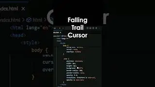 Falling Trail Cursor Effect: Add a Magical Touch to Your Website #shorts #cssanimation