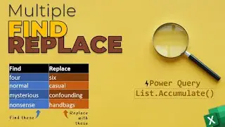 Multiple Find / Replace with List.Accumulate() ~ Power Query