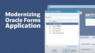 Modernizing an Oracle Forms Application to an Oracle APEX Application