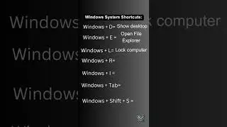 Essential Windows System Shortcuts: Save Time Like a Pro! 💻 | Frovenix